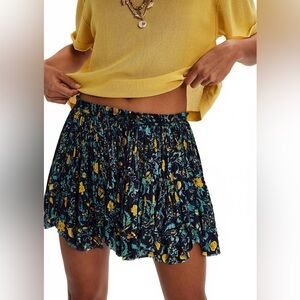 NWT! Free People FP One Third Charm Shine Mini Skirt Ditsy Floral Bohemian XL